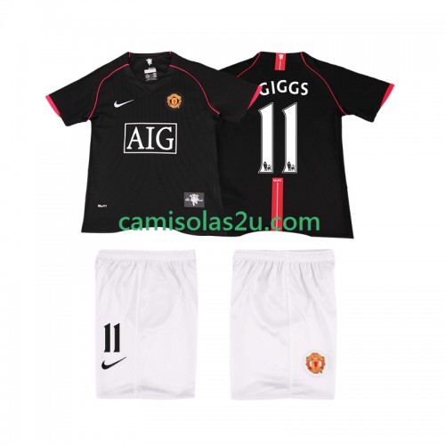 Camisolas de futebol Manchester United GIGGS 11 2007 2008 Retro Criança Equipamento Alternativa Manga Curta Camisolas de futebol Manchester United GIGGS 11 2007 2008 Retro Criança Equipamento Alternativa Manga Curta